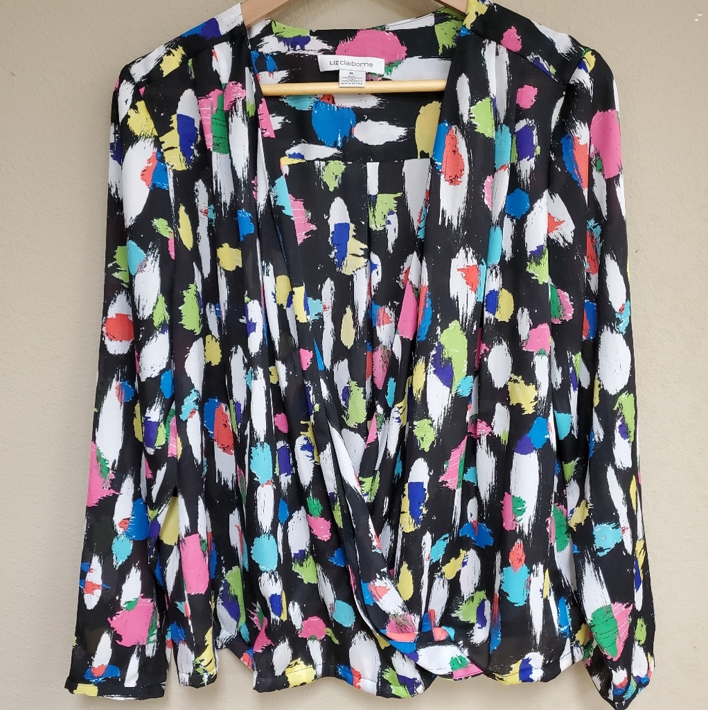 Liz Claiborne Wrap Front Tunic